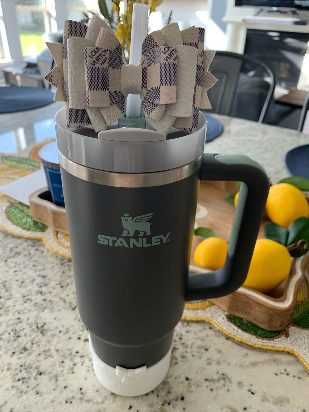 Authentic Stanley Cup (30 Oz) with BOWOLOGY straw topper and matching boot